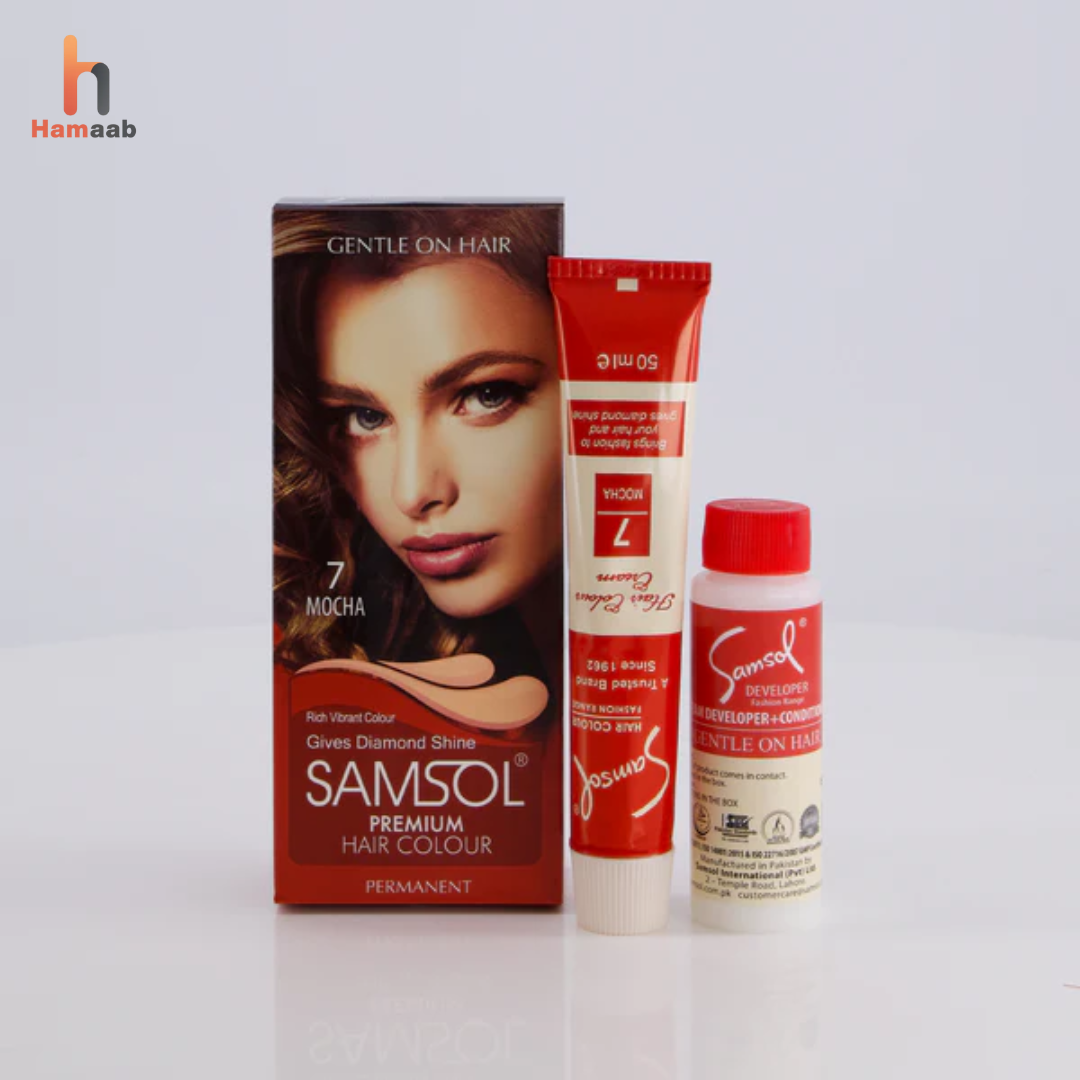 Samsol Hair Colour - 7 Light Brown - Non Metallic Dye