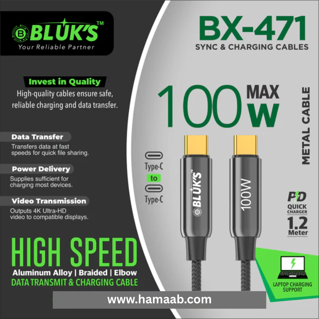 BX-471 - 100W Max - Sync & Charging Cables