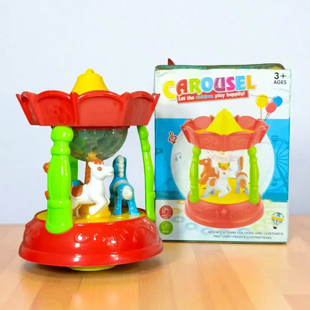 Musical Carousel Toy – Rotating Horse Music Box for Kids & Gift Décor