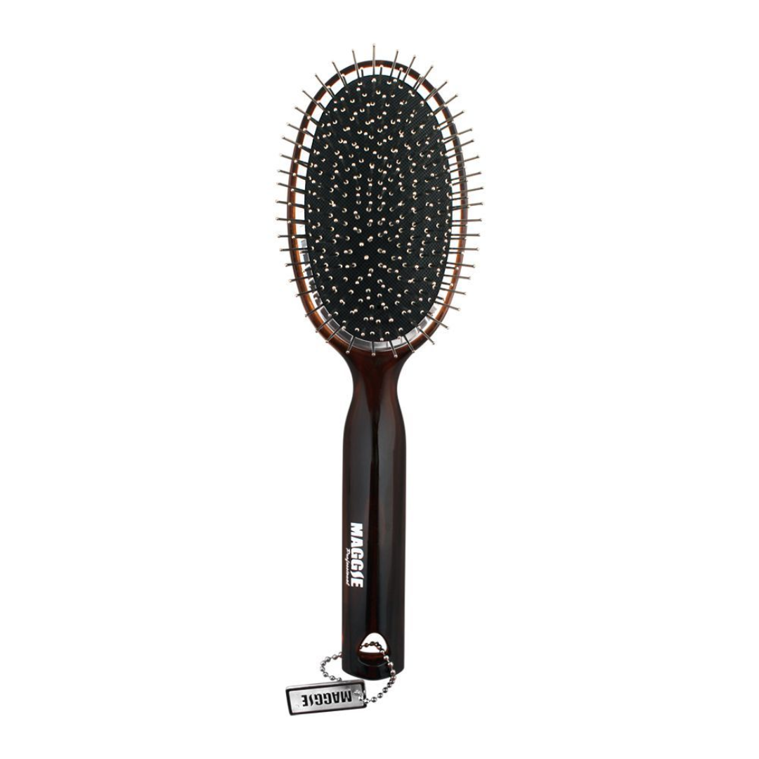 Maggie Hair Brush, Brown, Oval Shape, MGOL-05