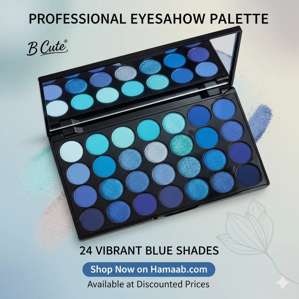 B Cute Eye Shade Cut 24 Colour Blue – Professional Eyeshadow Palette in Pakistan