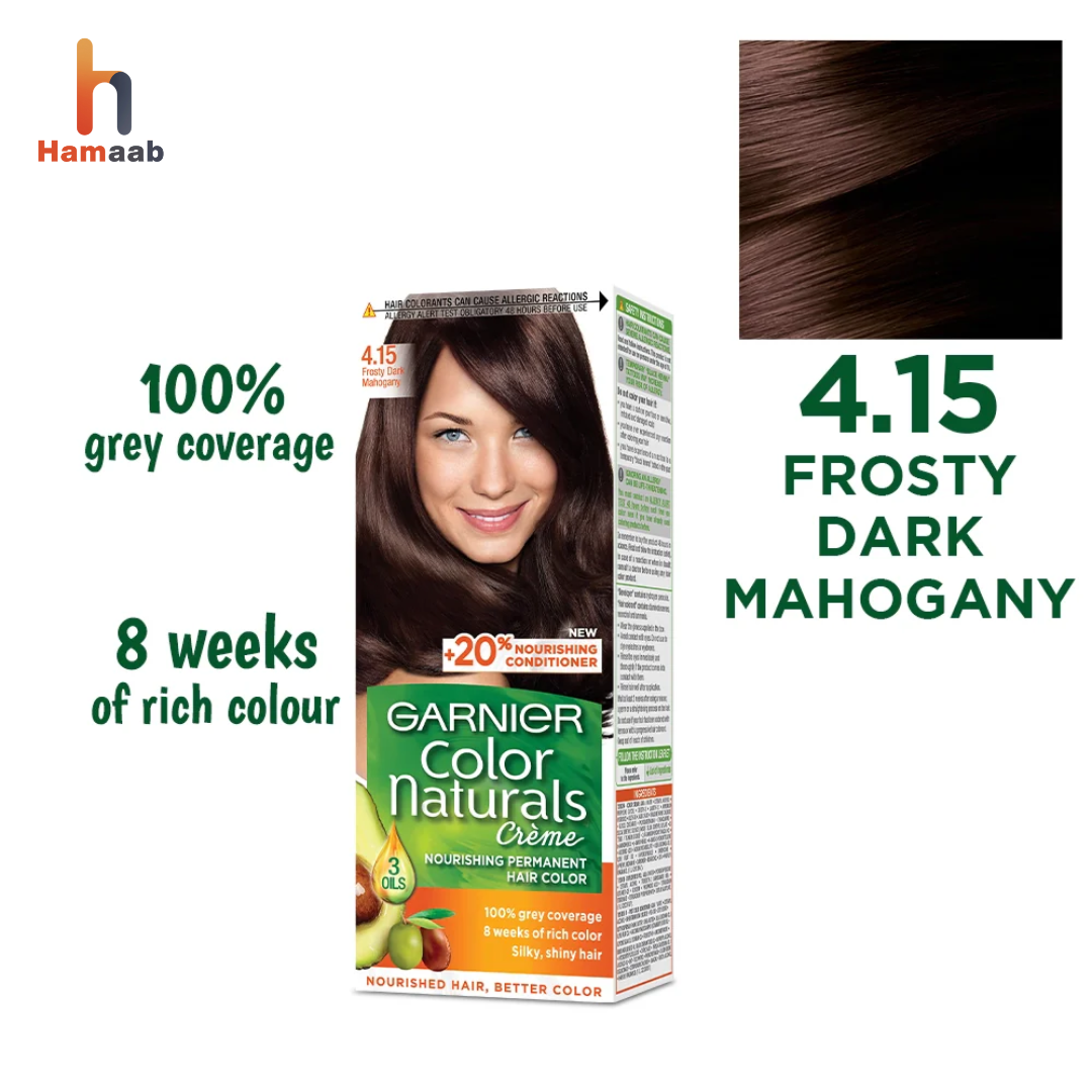 Garnier Color Naturals Hair Color – 4.15 Frosty Dark Mahogany