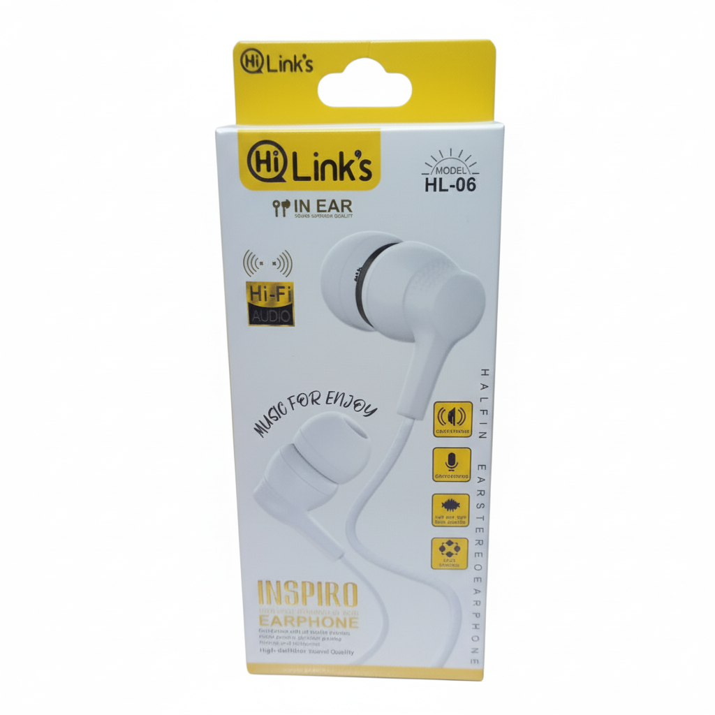 Hi Link's HL-06 Inspiron In-Ear Earphones - Superior Hi-Fi Audio Quality