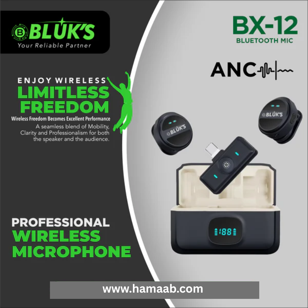 BX-12 Professional Wireless Bluetooth Microphone ANC
