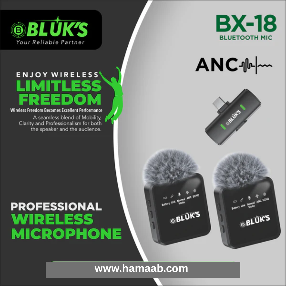 BLUK'S BX-18 Lavaliere Collar Wireless ANC Mic