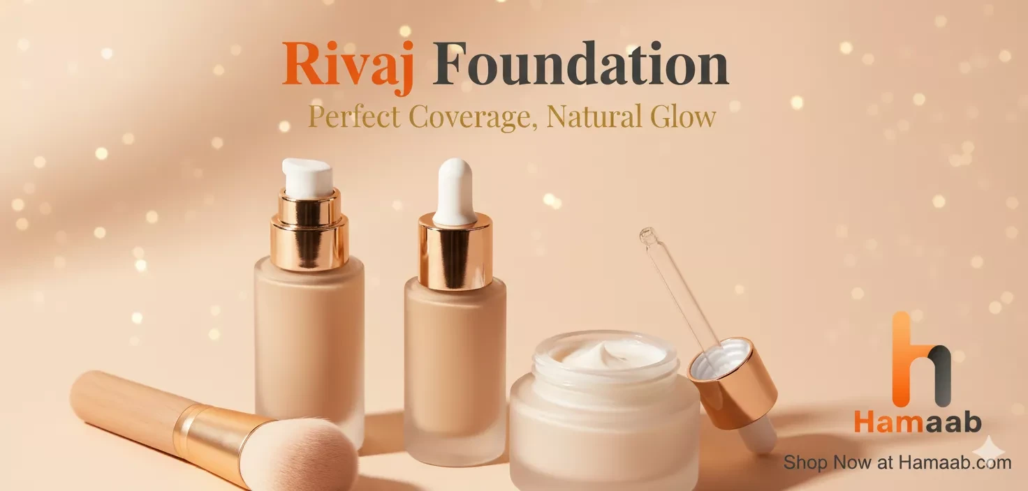 Rivaj Foundation – Perfect Coverage aur Natural Glow ke Saath Best Foundation in Pakistan | Hamaab.com