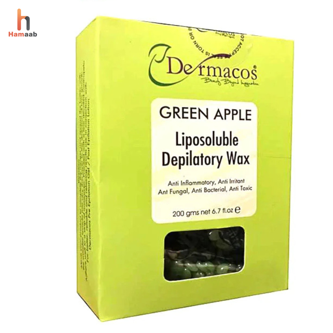 Dermacos Green Apple Liposoluble Depilatory Wax (400gm)