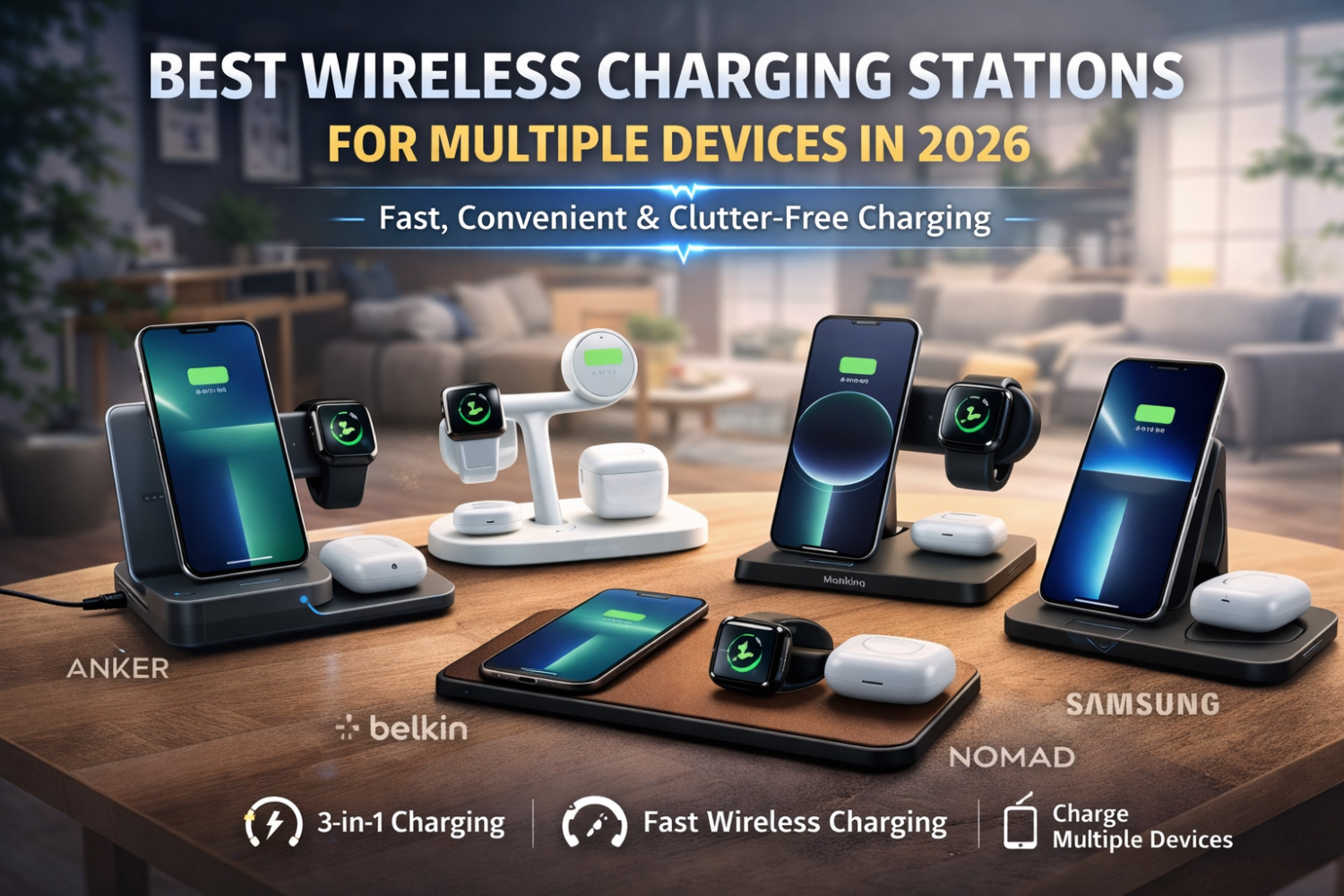 Best Wireless Charging Stations for Multiple Devices in 2026 – Fast, Convenient & Clutter-Free Charging