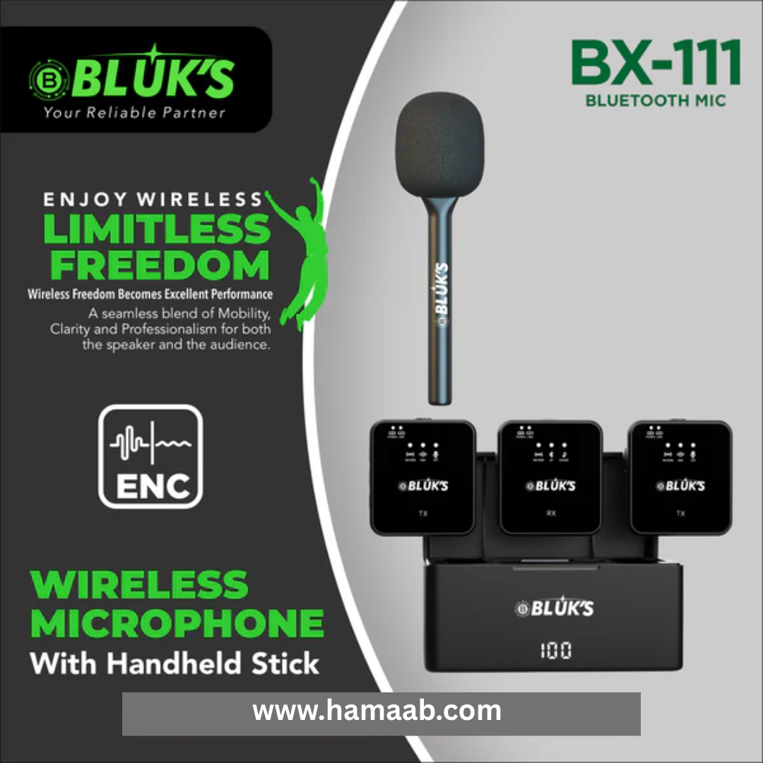BX-111 ENC Wireless Mic with Handheld Stick