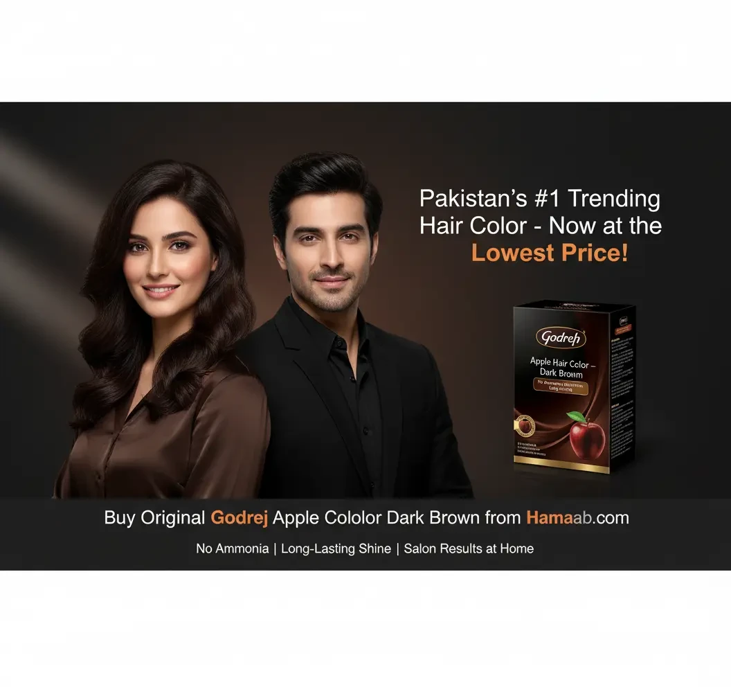 Best Hair Color in Pakistan 2025 – Apple Hair Color Dark Brown (Godrej Original, No Ammonia)