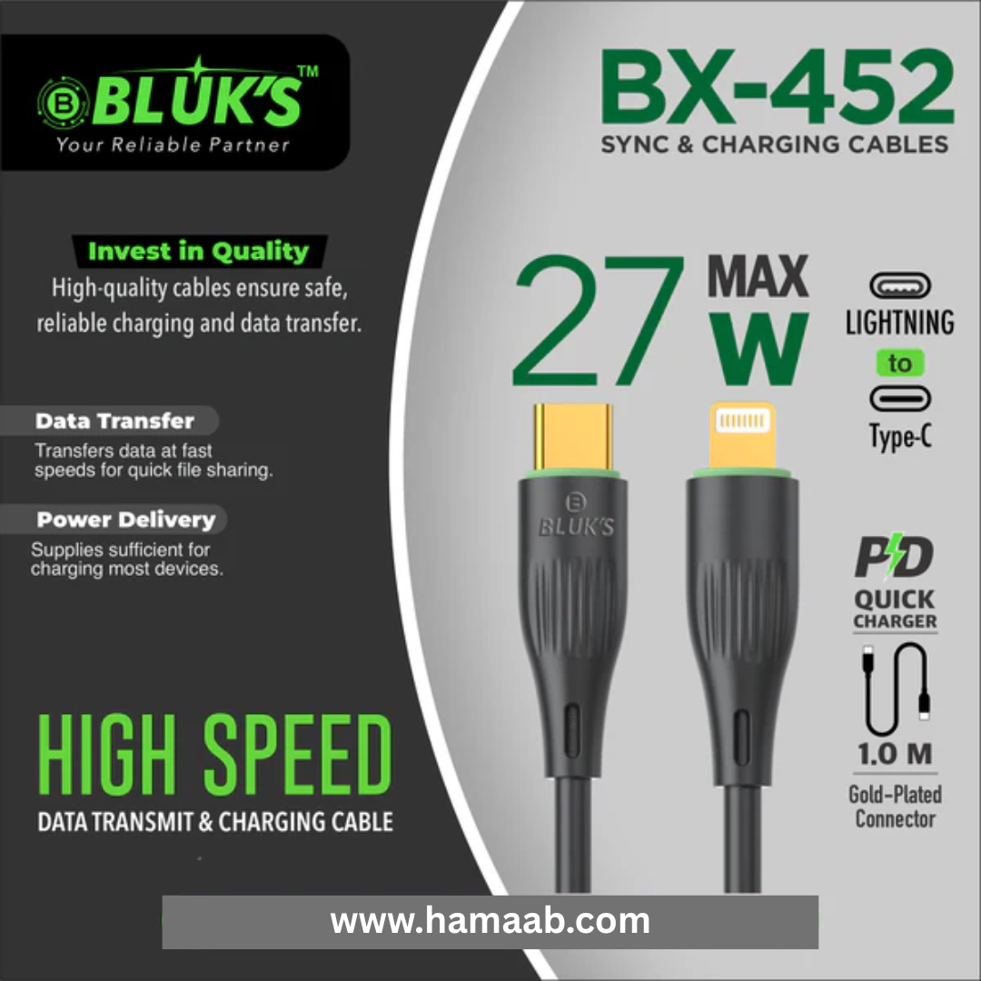 BX-452 - 27 W Max - Sync & Charging Cables