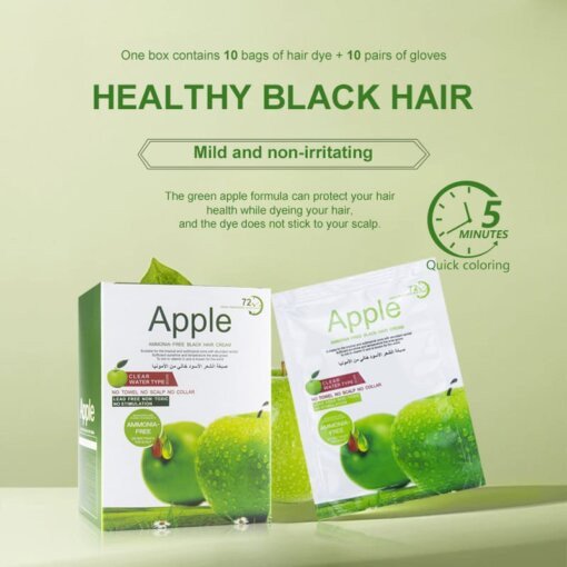 Best Hair Color in Pakistan – Apple Hair Color Sachet by Godrej (Natural Black, 30ml x10)