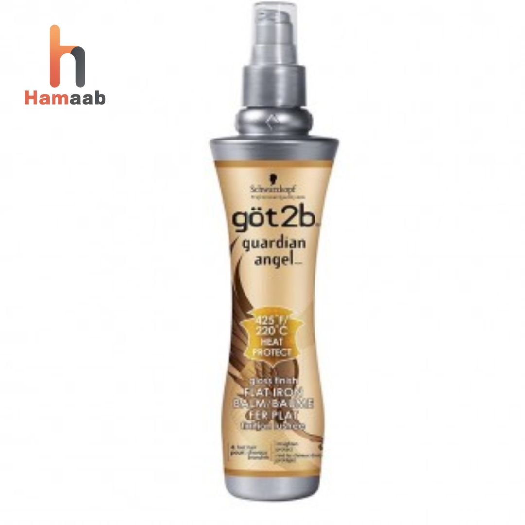 Schwarzkopf Got2b Guardian Angel Flat Iron Balm Gloss Finish Heat Protection Spray – 200ml