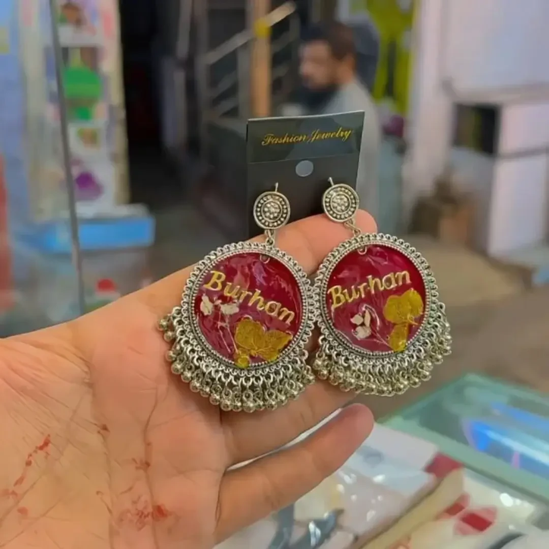 Handcrafted Resin Art Earrings