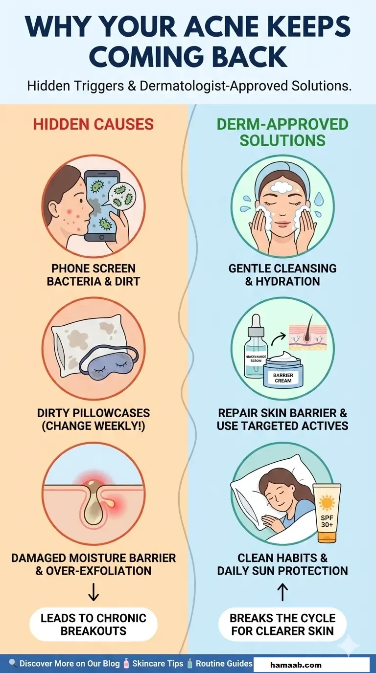 Why Your Acne Keeps Coming Back – Hidden Causes Dermatologists Warn About