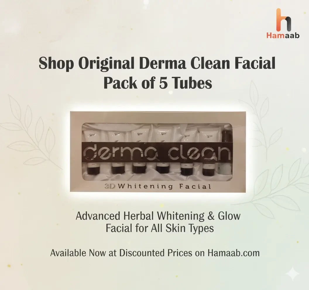 Buy Derma Clean Facial Pack of 5 Tubes in Pakistan – Advanced Herbal Whitening & Glow Facial for All Skin Types