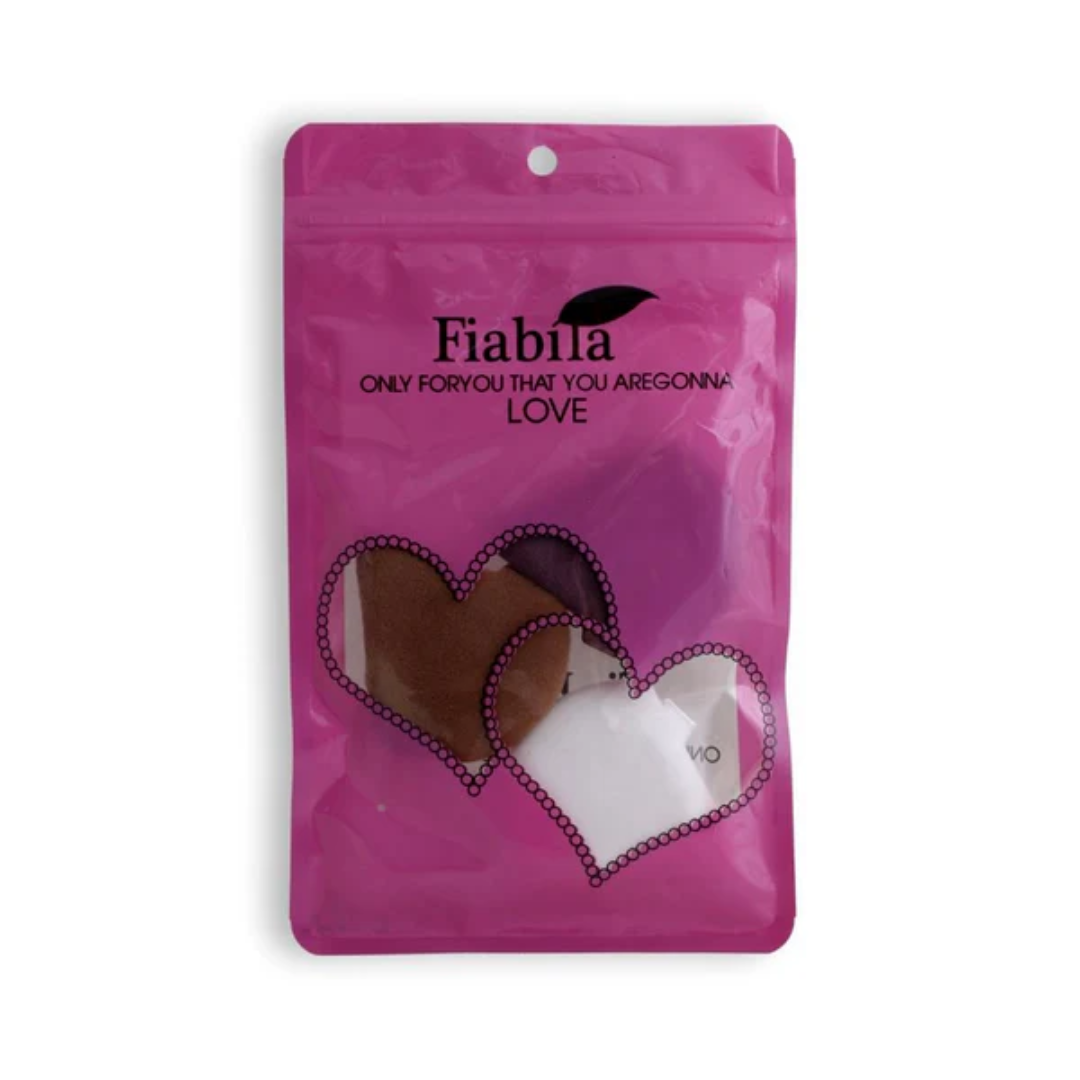 Fiabila Triangle Make-Up Powder Puff With Hand Grip - Pack Of Three