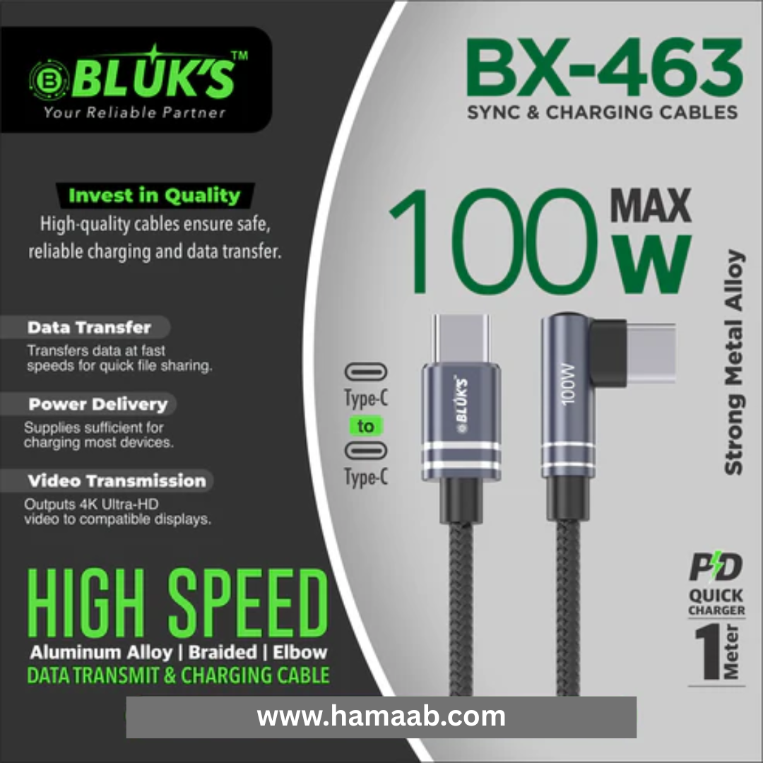 BX-463 - 100W Max - Sync & Charging Cables
