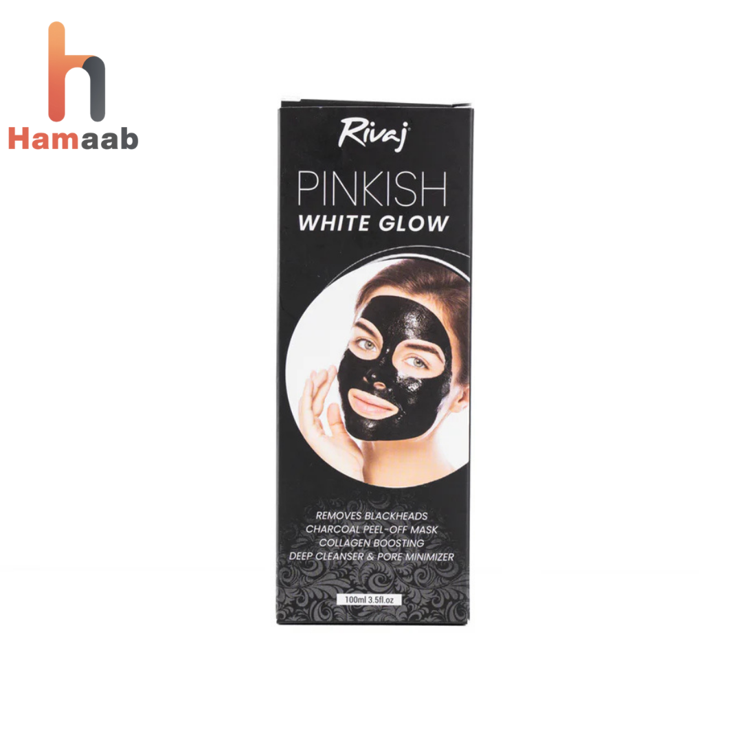 Pinkish White Glow Charcoal Black Peel Off Mask 100ml