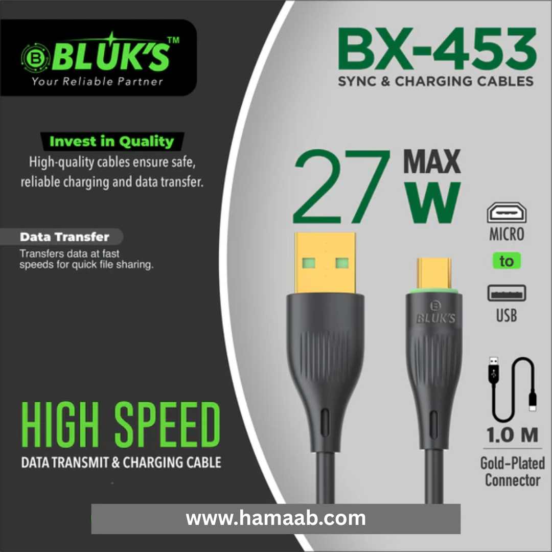 BX-453 - 27 W Max - Sync & Charging Cables